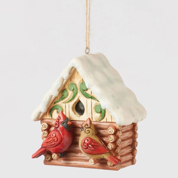 Jim Shore Lodge Log Cabin Bird