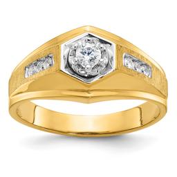 Mens Gentlemens Classics(tm) 14kt. Gold 1/3ctw. Satin Diamond Ring