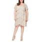 Plus Size SLNY Short Sleeve Shimmer Tier Dress - image 1