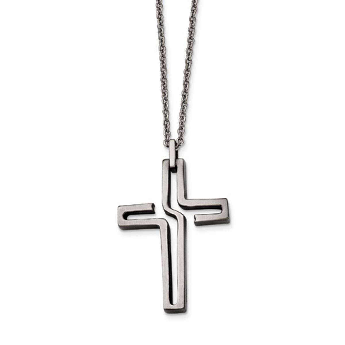 Mens Gentlemen’s Classics™ Antiqued Cross Necklace