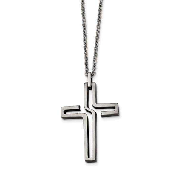 Mens Gentlemen's Classics&#40;tm&#41; Antiqued Cross Necklace - image 
