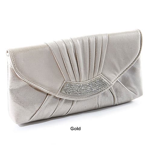 Sasha Soft Shimmer Rhinestone Flap Bag