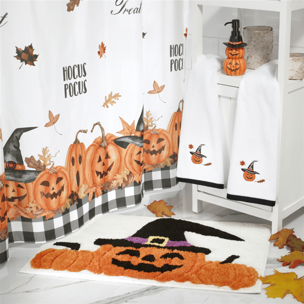 Avanti Pumpkin Patch Halloween 2pk. Embroidered Hand Towels