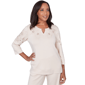 Womens Alfred Dunner Seville Floral Embroidered Beaded Split Nec - image 1