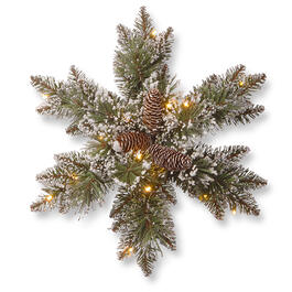 National Tree 18in. Glittery Bristle&#40;R&#41; Pine LED Snowflake