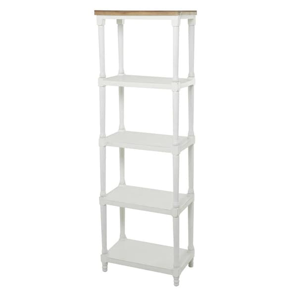 9th & Pike&#40;R&#41; Farmhouse White Wood Shelving Unit