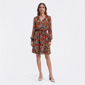Womens MSK Long Sleeve V-Neck Floral Chiffon A-Line Dress - image 1