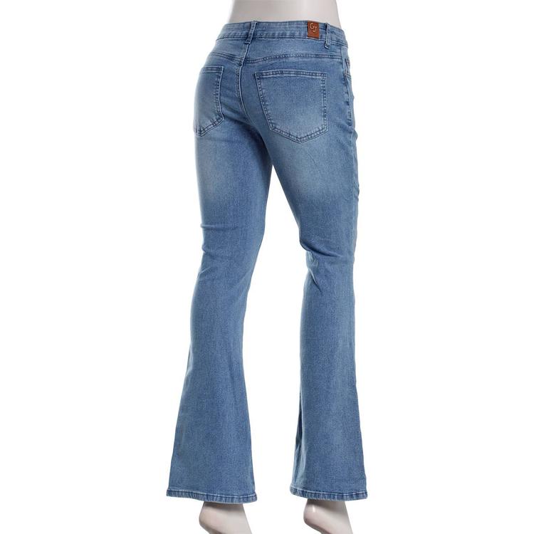 Juniors Gogo Jeans Low Rise Bootcut Jeans w/ Butterfly Embroidery