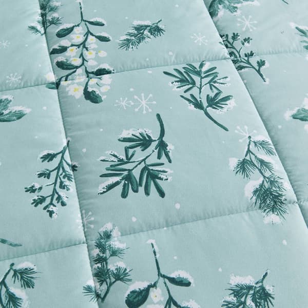 Freshfolds Winter Reversible Snowy Botanical 3pc. Comforter Set