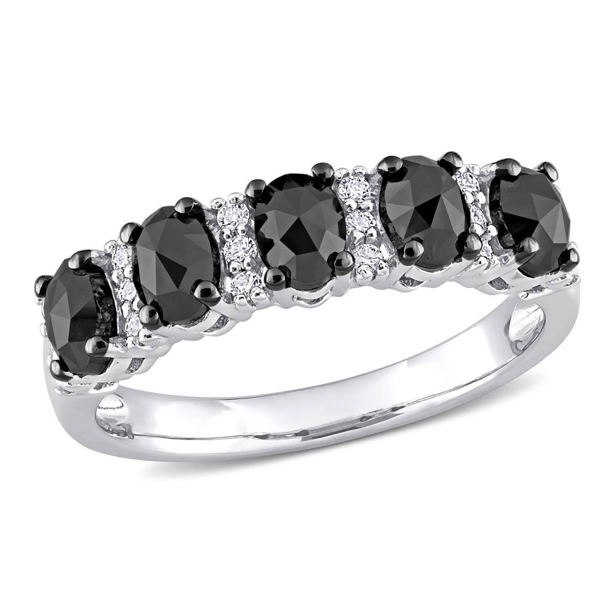 Radiant Rainbow™ White Gold Moissanite Semi-Eternity Band