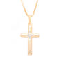 Gianni Argento Gold-Plated Diamond Cross Pendant Necklace - image 1