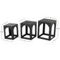 9th & Pike® Modern Black Metal Accent Table Set - image 3