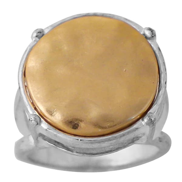 Bella Uno Two-Tone Round Stone Ring - image 