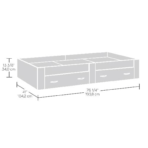 Sauder Beginnings Twin Platform Bed - Cherry