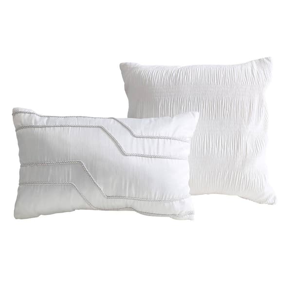 Tahari Home Blanca 5pc. Bright White Geometric Comforter Set
