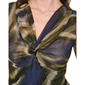 Womens DKNY Short Sleeve Twist Front V-Neck Mesh Blouse - image 4