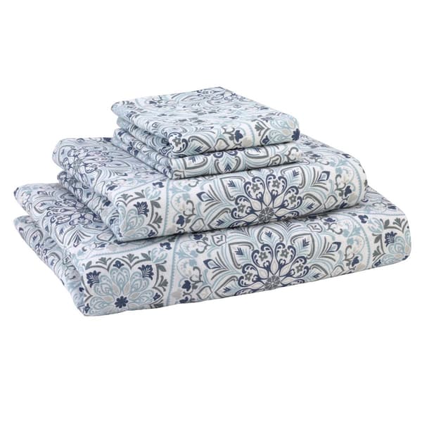 Avanti Cypress Mosaic Flannel Sheet Set - image 