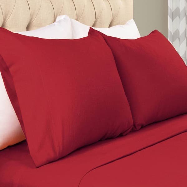 Superior Cotton Flannel 2pc. Solid Pillowcase Set
