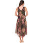 Womens Robbie Bee Sleeveless Floral Drape Neck Midi Dress - image 2