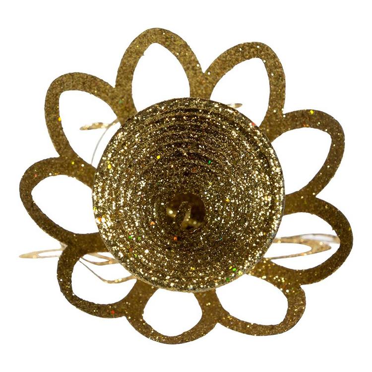 Kurt Adler 12in. Gold Glitter Metal Angel Treetop