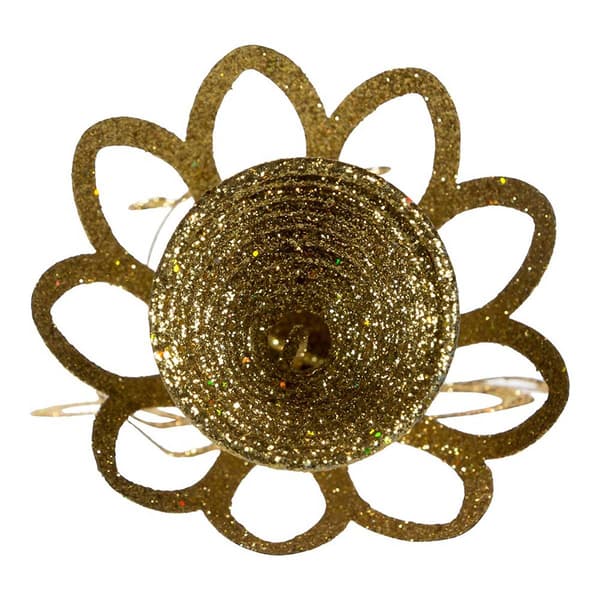 Kurt Adler 12in. Gold Glitter Metal Angel Treetop