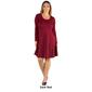 Plus Size 24/7 Comfort Apparel Long Sleeve Shift Dress - image 4