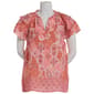 Womens Nanette Lepore Puff Sleeve Buttonfront Floral Blouse - image 1
