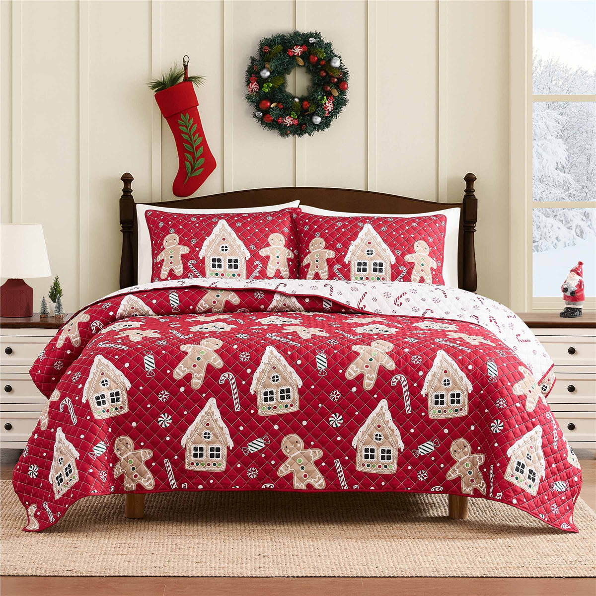 Avanti Holiday Lane 3pc. Reversible Quilt Set