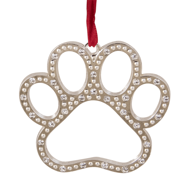 Northlight Paw Christmas Ornament with European Crystals - image 