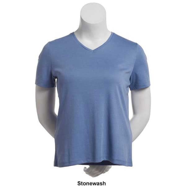 Petite Hasting & Smith Short Sleeve Solid V-Neck Tee