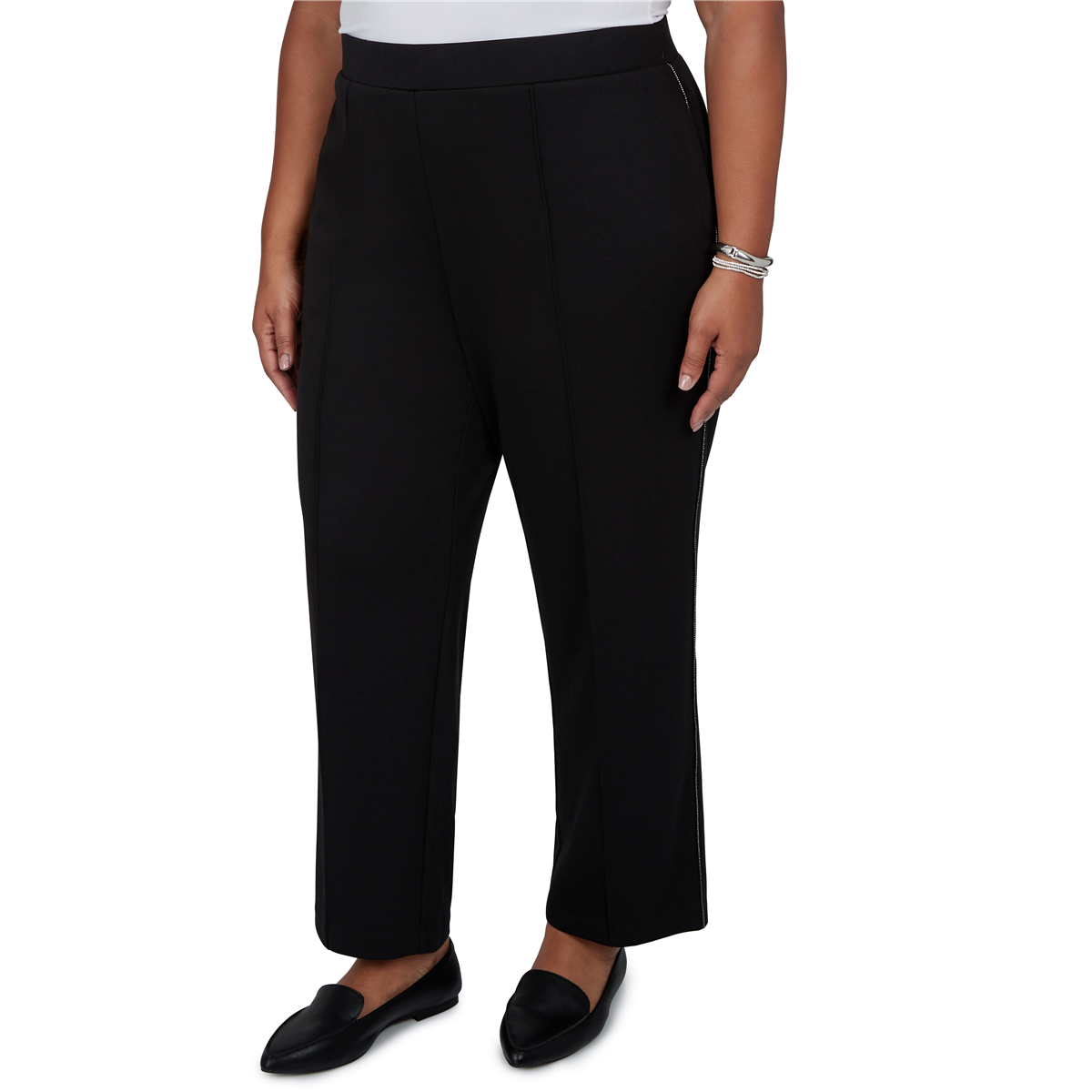 Plus Size Alfred Dunner Weekend Warrior Pull On Straight Pants