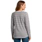 Petite Hasting & Smith Long Sleeve Stripe Henley Tee - image 3