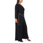 Plus Size MSK 3/4 Sleeve Drape Neck Belt Waist Jumpsuit - image 3