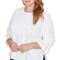 Plus Size Alfred Dunner Mykonos White Floral Medallion Blouse - image 5