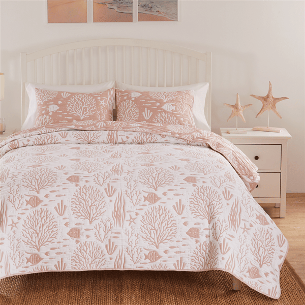 Greenland Home Fashions&#8482; Marina Reversible Coastal Coverlet Set