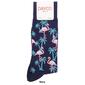 Mens Davco Flamingo Palm Tree Novelty Crew Socks - image 3