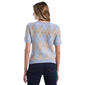 Womens Rafaella® Short Sleeve Argyle Cardigan - image 2