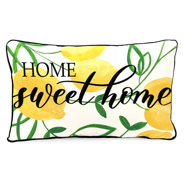 Jordan Manufacturing Home Sweet Home Lemons Lumbar Throw Pillow