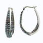 Silver Plated Crystal Inside Out Hoop Earrings - image 1