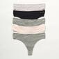 Womens Danskin 5pk. Rayon Spandex Thong Panties DS8032-5PKBJ - image 1