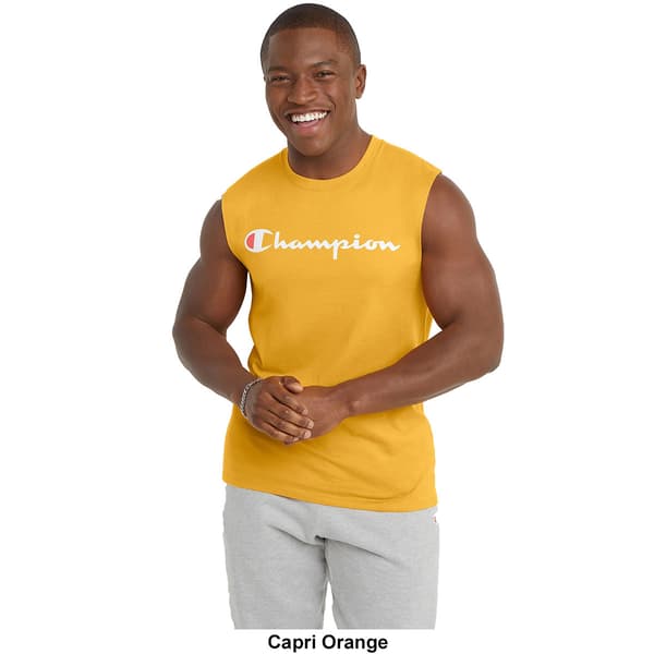 Mens Champion Sleeveless Graphic Muscle Tee