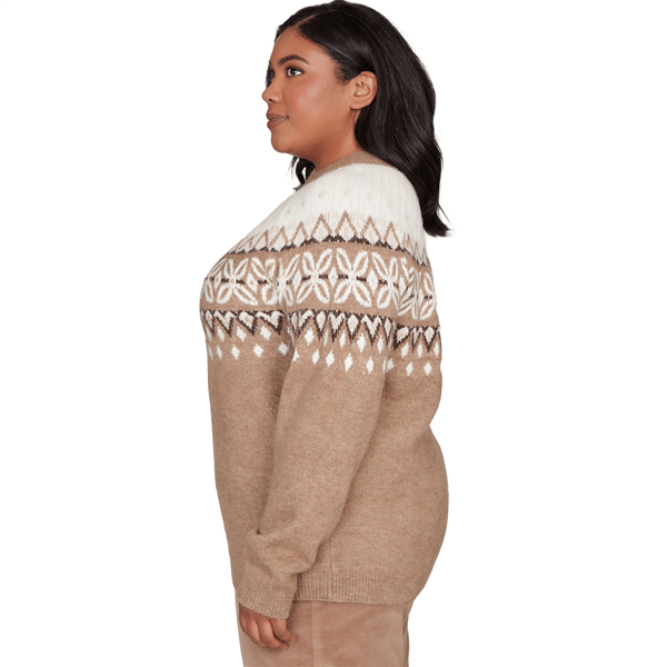 Plus Size Alfred Dunner Sunset Ridge Nordic Fair Isle Sweater