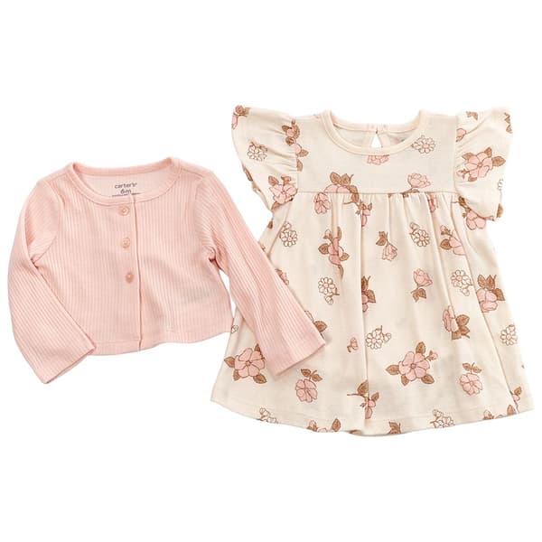Baby Girl (NB-12M) Carter''s(R) Floral Print Dress & Cardigan - image 