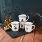 222 Fifth Elegant Haunting 4pc. White Porcelain Halloween Mug Set - image 3