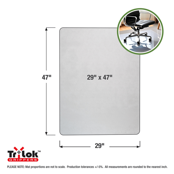 Floortex® TrYlok® Chair Mat for Carpets up to 1/4in.