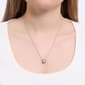 Athra Silver Plated Crystal Round Station Pendant Necklace - image 3