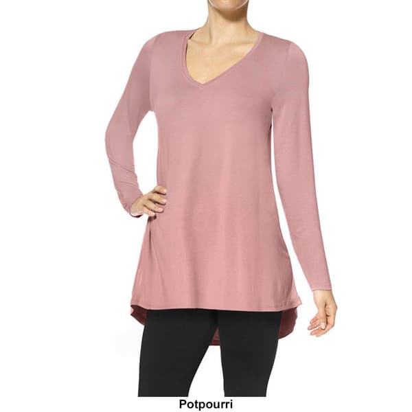 Womens HUE® Long Sleeve Leggings Tee - Boscov's