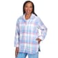 Womens Alfred Dunner Swiss Chalet Pastel Plaid Shacket - image 2
