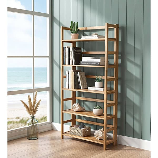 Fairway Avenue Home™ Solid Acacia 5-Tier Folding Bookcase