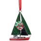 Northlight Sailboat with Holly Life Preserver Christmas Ornament - image 3
